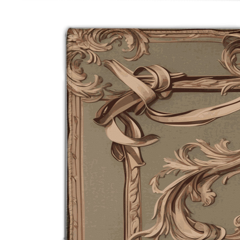 Tapis d'intérieur et d'extérieur brun français, Rectangulaire 2 pi x 3 pi