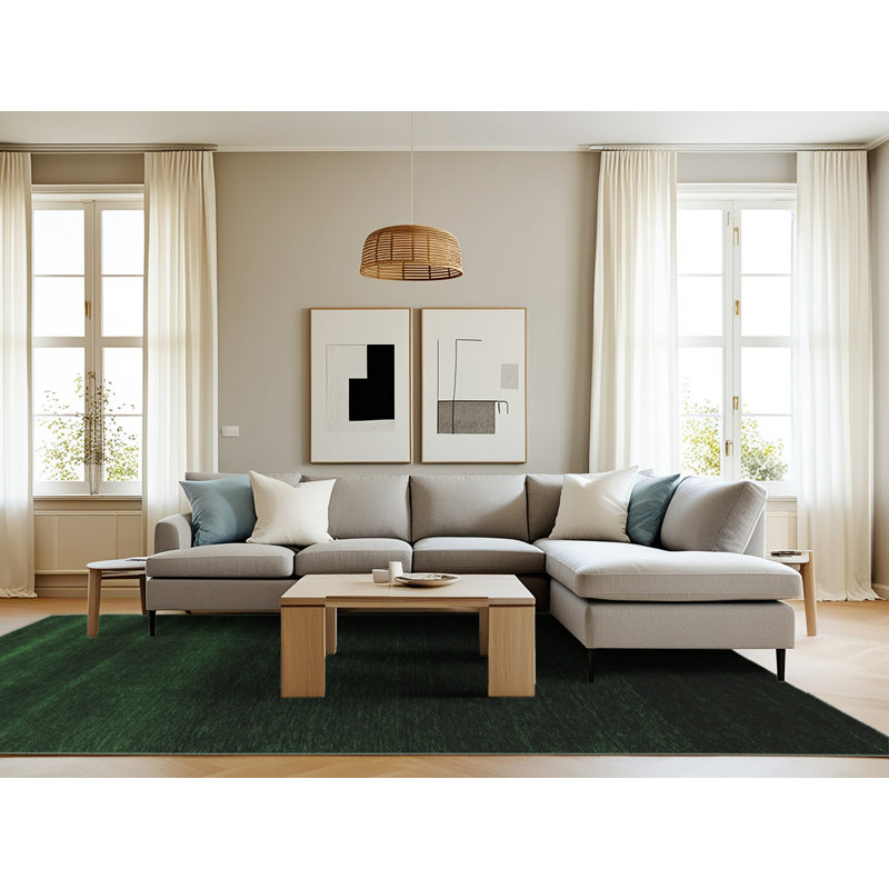Washable Abstract Indoor Rug, Rectangle 8' x 12'