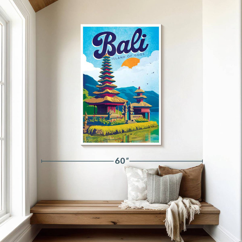 Bali Bali, affiche rétro, H 45 po x l 30 po