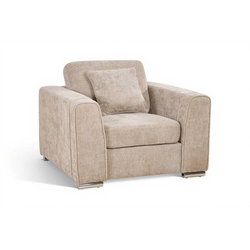 Upholstered Armchair, Beige