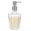 Distributeur de savon 9,5 oz concave - Pompe argent satiné
