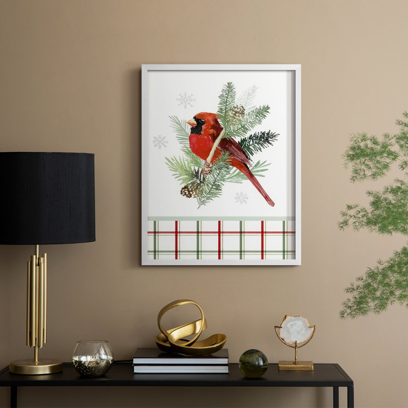 Reproduction encadrée de la collection Winter visiteur B - bois massif, H 11 po x l 9 po, Blanc