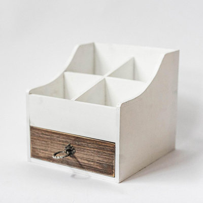 Porte-couverts blanc avec 4 sections