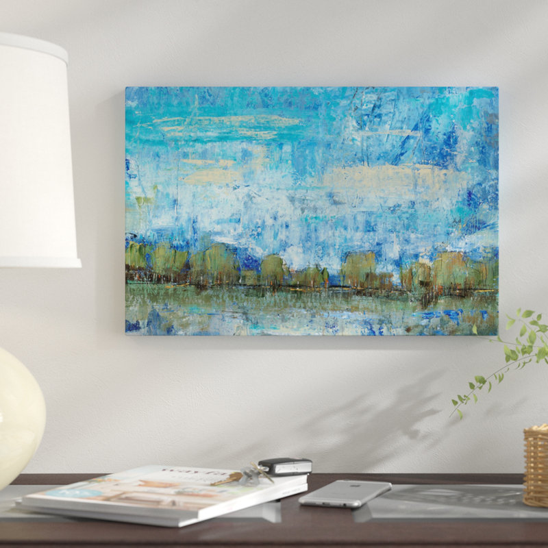 « forest edge ii », impression sur toile, H 40 po x l 60 po x P 1,5 po, Pas de tapis, Toile tendue
