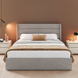 Valire Upholstered Wingback Storage Bed