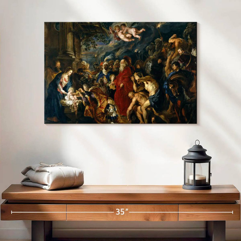 Leisha adoration des mages 1609, H 16 po x l 24 po