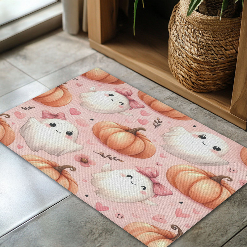 Tapis tressé Haunted Gourd Friends, Rectangulaire 3 pi x 5 pi