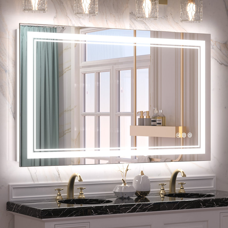 Miroir de salle de bain à DEL Chrisna, 24 po x 40 po, Rectangulaire