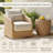Claudian 3-Piece Outdoor Wicker Swivel Bistro Set