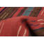Kilim en laine rouge foncé tissé à la main 6 pi 0 po x 9 pi 0 po