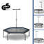 KINWELL 127cm Hexagon Fitness Trampoline with Handlebar-54636130