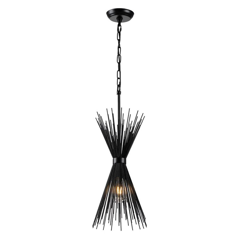 Luminaire suspendu géométrique à DEL Gennesy, Noir