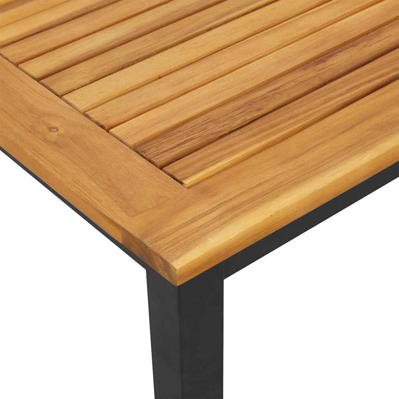 Square Outdoor Side Table, Black