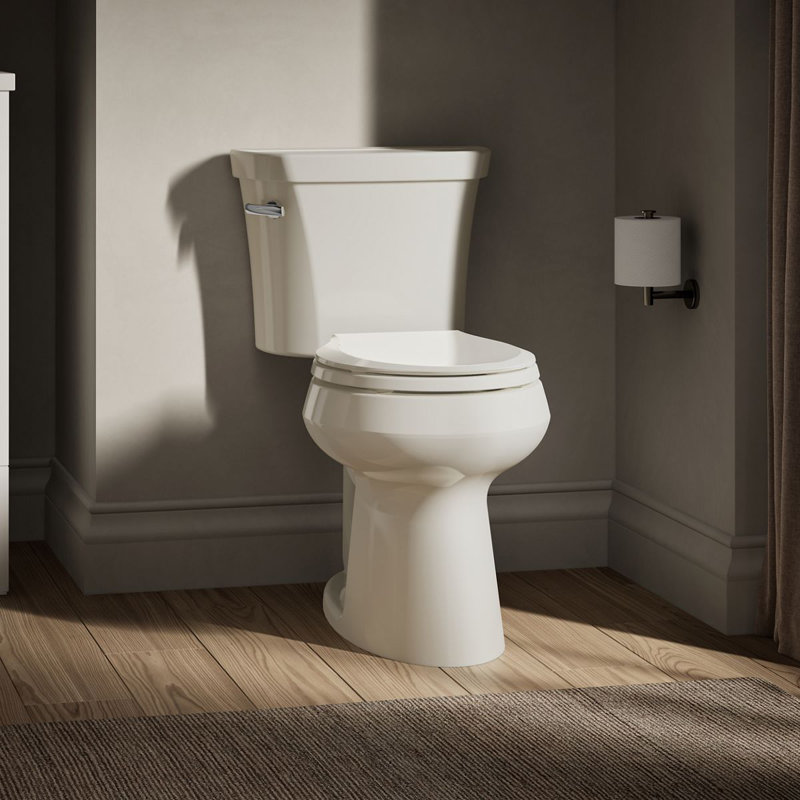 Highline Comfort Round-Front Chair Toilet Bowl, Biscuit