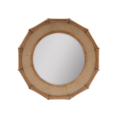 Cobia Round Solid Wood Beveled Mirror