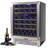 51 Bottles Wine Cooler Refrigerator,Freestanding Compact Wine Fridge with Digital Control for Fridge With 40-66F Digital Temperature Control Glass Door