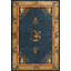 Blue Open Field Floral Medallion Antique Chinese Peking Area Rug