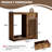 Coffee Bar Cabinet with Mini Fridge Space,  Fluted Design Wine Cabinet with 39.37" W X 20.9" D Tabletop, For Kitchen & Dining Room-330541956