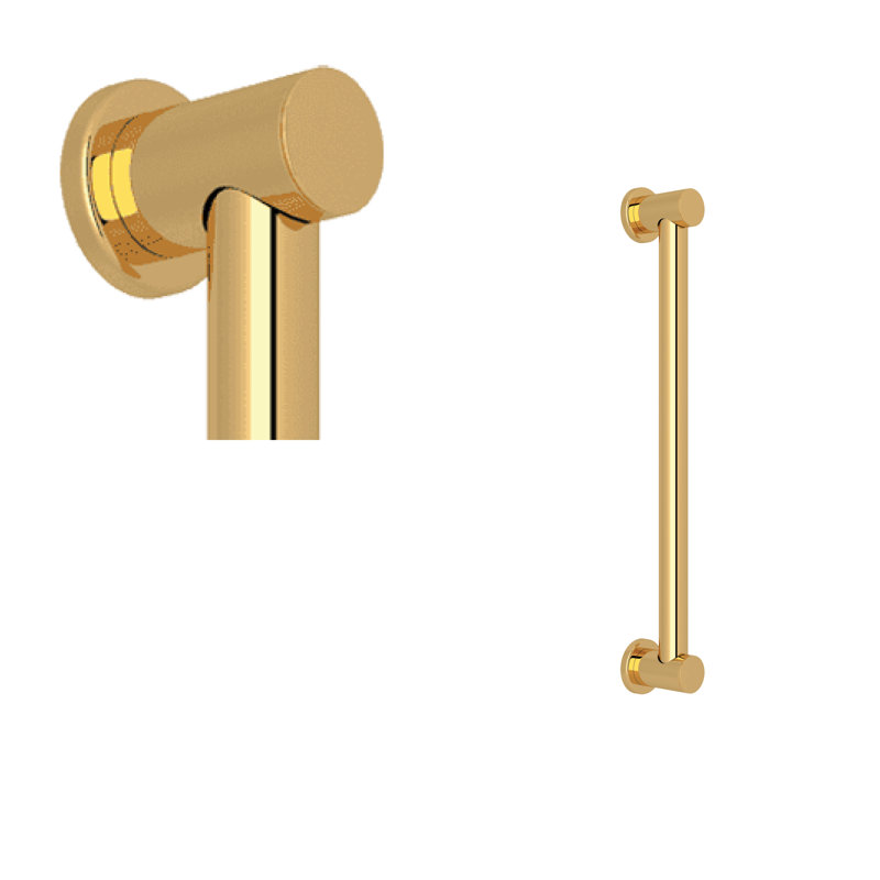 Lombardia 18" Grab Bar, Italian Brass, 18" W
