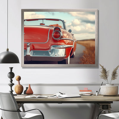 Vintage Classic Drive I - Red Retro Wall Decor