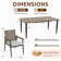 Arthetta 7 Piece Outdoor Dining Table Set with 6 Rattan Wicker Chairs with Cushions
