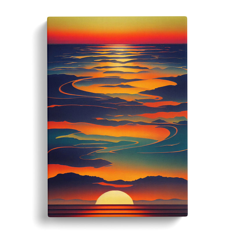 Gersemi Sunset Abstract - Wrapped Canvas, 50cm H x 35cm W