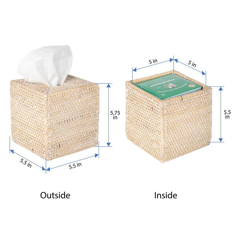 Housse pour boîte à mouchoirs Bavan, Latte