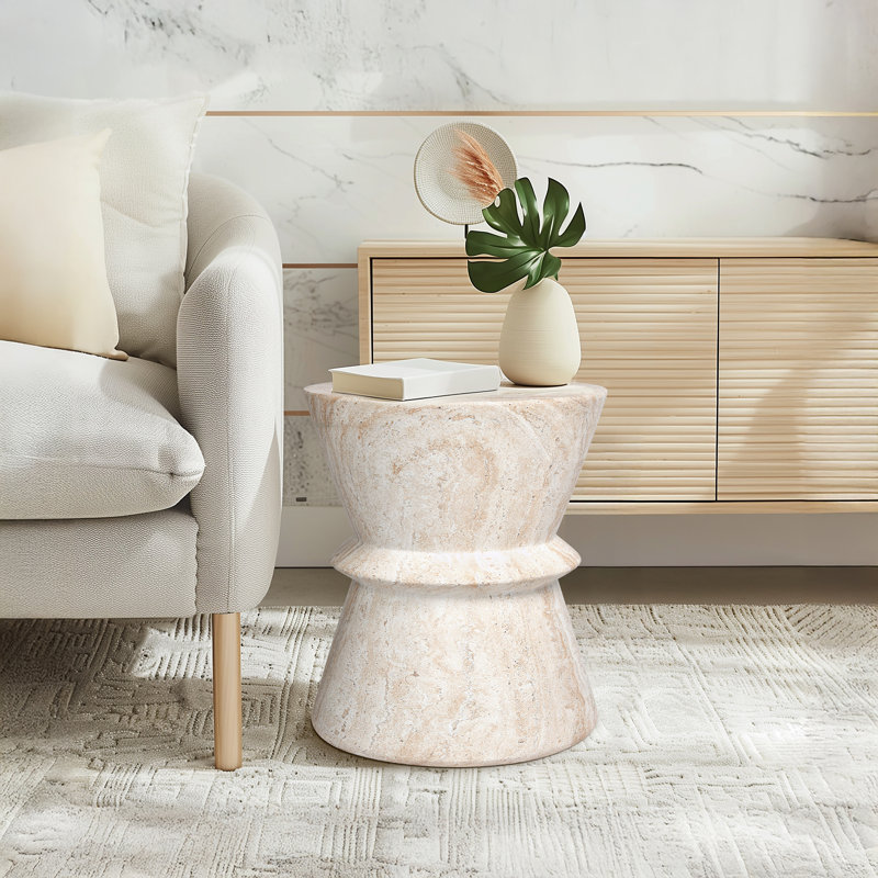 Table d'appoint Hourg Travertine