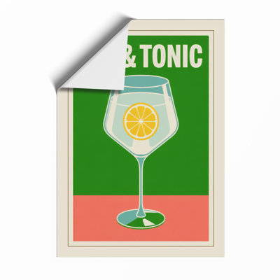 Gin and Tonic Retro - Framed Print