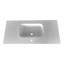 Plan de toilette rectangulaire Streamline GT-1224-48, 122 cm (L) x 56 cm (P), en surface solide blanche brillante, avec lavabo simple.
