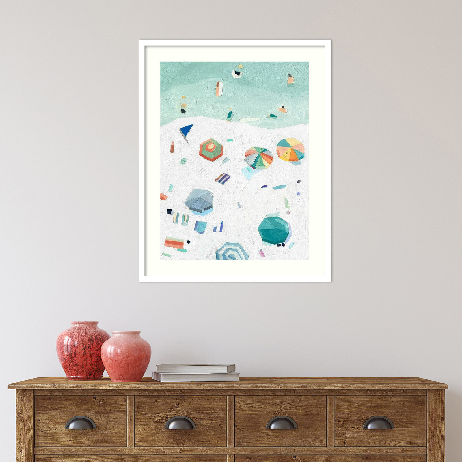 Beach Vista II Print by Emma Scarvey, White Framed Paper, 29" H x 23" W