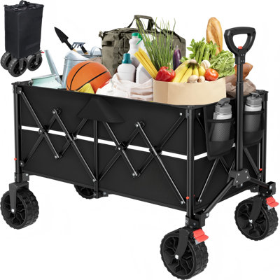 Chariot pliable pliable avec roulettes, paquet de 1 (bourgogne)