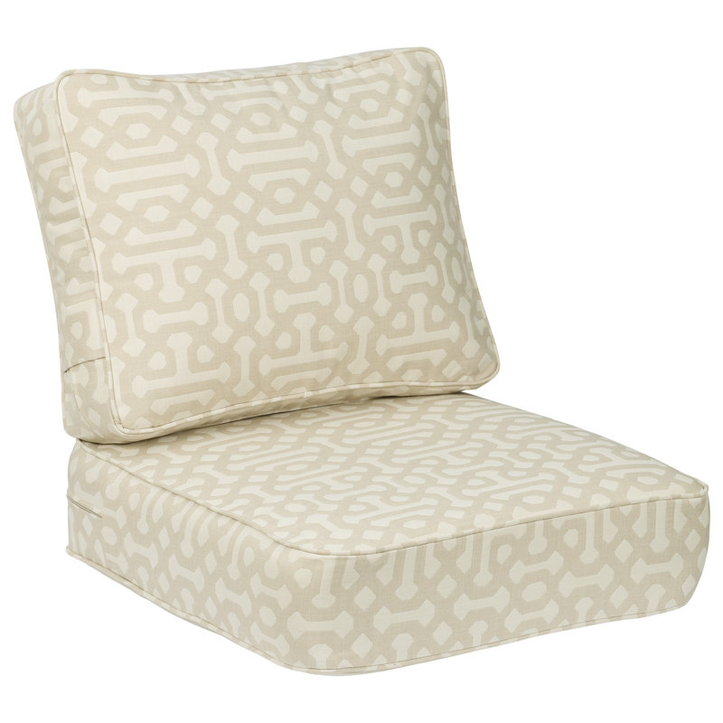 6 Inch Sunbrella Outdoor Chair Seat Back Cushion Set, 24" W x 24" D, Canvas Charcoal