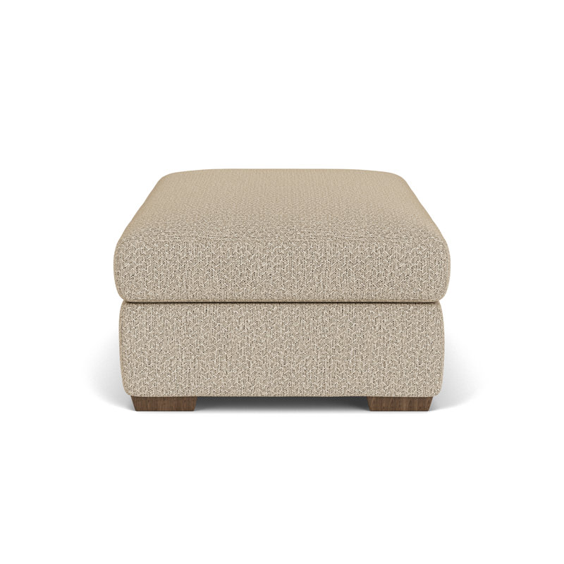 Square Ottoman, Light Beige Polypropylene/Olefin