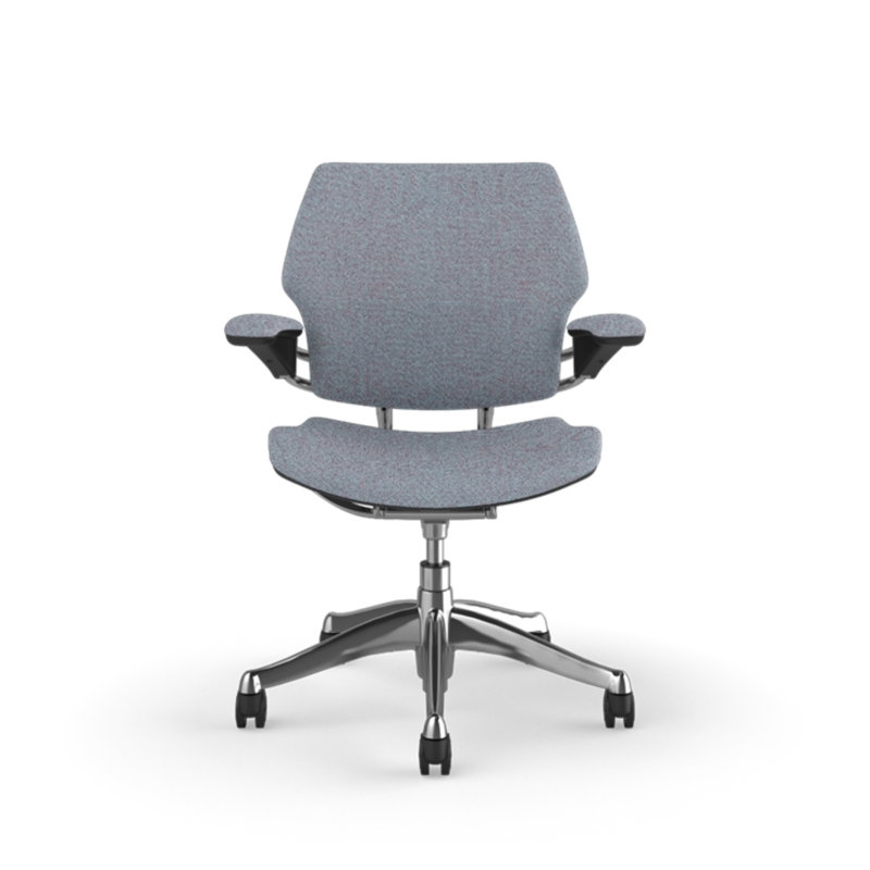 Chaise de travail ergonomique Freedom - Coda, Accoudoirs standards en Duron avec textile, Acier - 0722