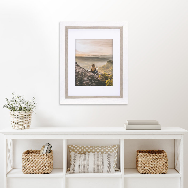 Blanc avec intérieur brun, 8 po x 10 po