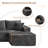 Compression Packed 3-piece Cloud Modular Sectional Sofa In Boneless Corduroy – No Assembly Required-179541329