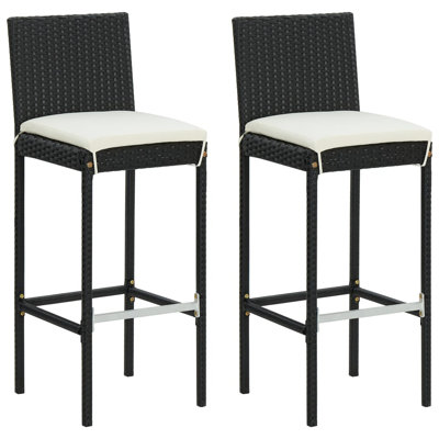 Ahnalee 29.9" Patio Bar Stool with Cushion