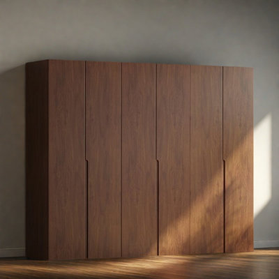 Armoire simple en noyer moderne