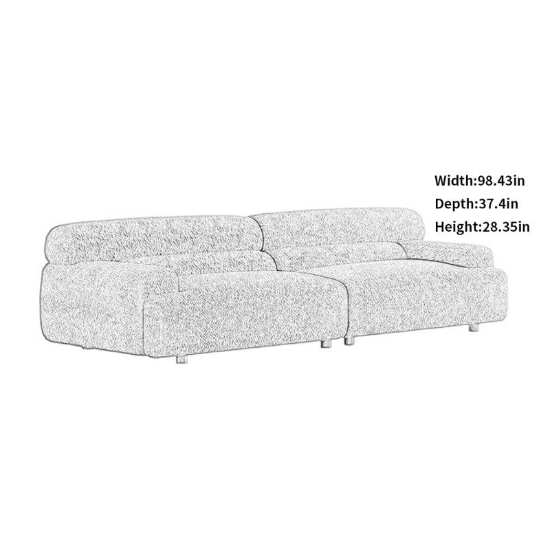 Canapé Creative Sherpa, Blanc cassé