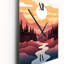 Horloge murale moderne Mountain Mountain-1083156126