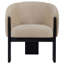 Chaise d'appoint sculptée Boucle avec silhouette incurvée