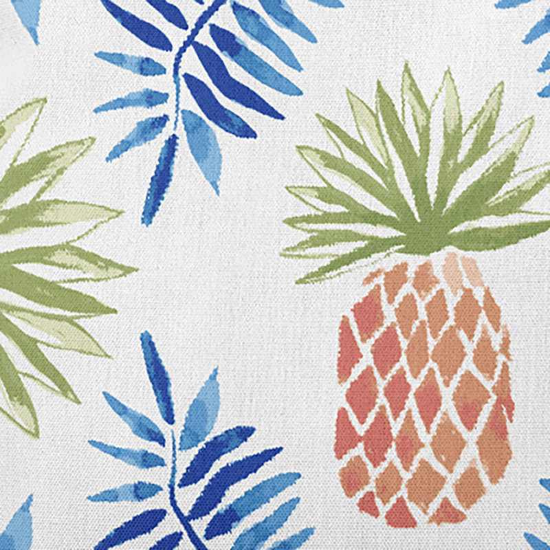 Housse et insert de coussin carré tropical Tropical Resort, Bleu, 20 po x 20 po