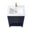 Meuble-lavabo simple 24 po avec comptoir en céramique Vicini-94088326