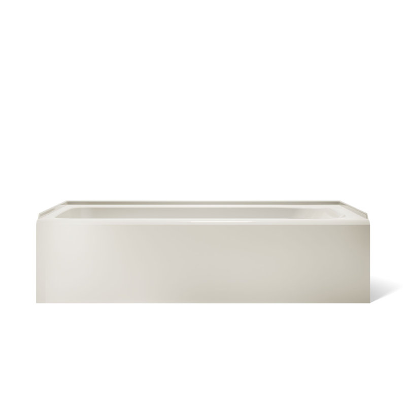 Avec 72 In. X 36 In. Alcove Bath, Left Drain, Off White, Left