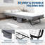 Lit pliant avec matelas, lit pliant portatif avec matelas en mousse à mémoire de forme de 4 po, lit d'invité pliable avec structure en métal