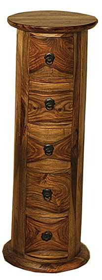 Solid Wood Pedestal End Table