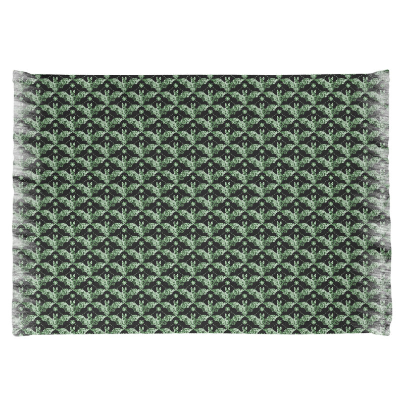 Tapis de salle de fleurs vert/noir floral Mcguigan, Non