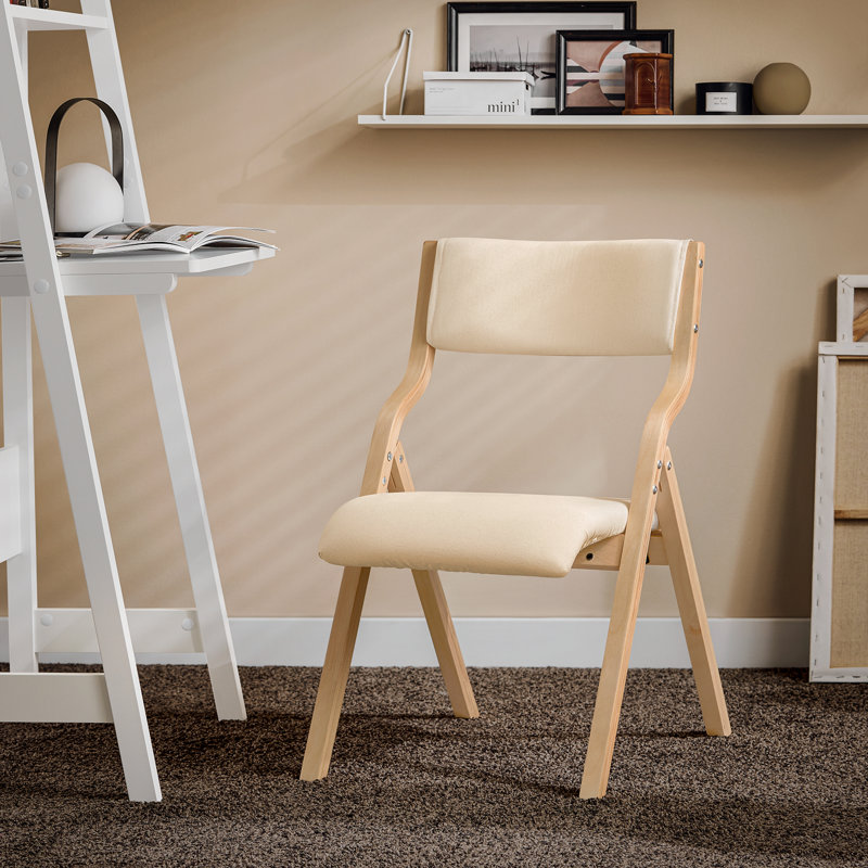 Carreiro Padded Banquet Folding Chair 1, Beige