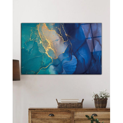 Élégante peinture décorative en verre trempé 18,1 po x 28,3 po | 100% verre trempé, épaisseur: 0,16 pouce | Superbe œuvre d'art pour la décoration intérieure, le salon et les espaces de bureau, durable et facile à nettoyer